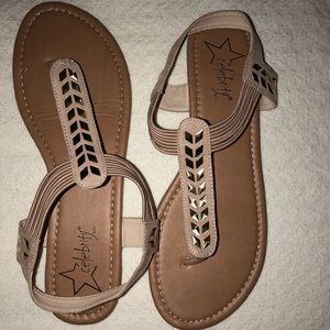 Rose gold sandals